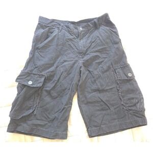 Y2K Vurt Distressed Baggy Cargo Shorts Men  Size 34 Skater Camo Pocket Surf Goth